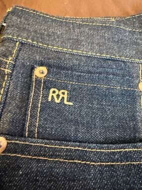 Ralph Lauren Double RL Indigo Jeans with Yellow Stitching